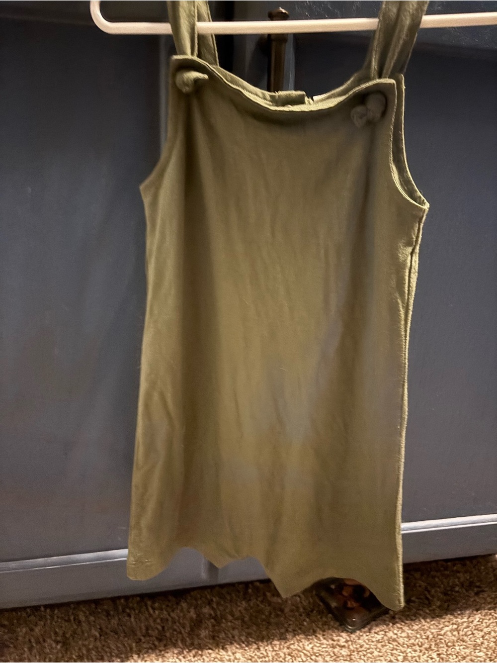 Kate Quinn olive Green Sleeveless Knot-strap Dress